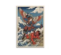 OKNGB Divine Guardian St. Michael Angelic Religious Poster Modern Decorative Canvas Prints - Ideal Wall Art for Family, Game Room, Kids, Boys & Girls Bedroom 12x18inch(30x45cm)