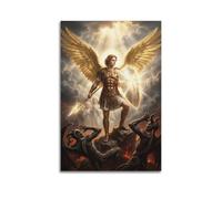 OKNGB Divine Justice Christian Saint Michael Archangel Poster Modern Decorative Canvas Prints - Ideal Wall Art for Family, Game Room, Kids, Boys & Girls Bedroom 12x18inch(30x45cm)