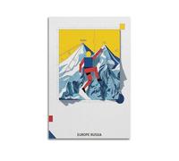 OKNGB Europe Highest Peak Mount Elbrus Climbing Poster Poster Decorative Painting Canvas Wall Posters And Art Picture Print Modern Family Bedroom Decor Posters 20x30inch(50x75cm)