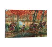 OKNGB European Colonists Native Americans Jungle War Poster Poster Decorative Painting Canvas Wall Posters And Art Picture Print Modern Family Bedroom Decor Posters 20x30inch(50x75cm)