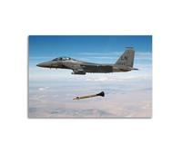 OKNGB F-15E Strike Eagle Fighter Aircraft Combat Poster Poster Decorative Painting Canvas Wall Posters And Art Picture Print Modern Family Bedroom Decor Posters 20x30inch(50x75cm)
