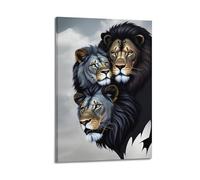 OKNGB Grassland Predator Poster African Lion Tribal Poster Decorative Painting Canvas Wall Posters And Art Picture Print Modern Family Bedroom Decor Posters 20x30inch(50x75cm)
