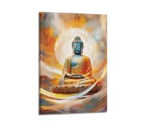 OKNGB Indian Buddhism Poster Buddha Venerable Poster Decorative Painting Canvas Wall Posters And Art Picture Print Modern Family Bedroom Decor Posters 24x36inch(60x90cm)