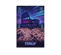 OKNGB Italy Rome Tiber River Map Topographical Poster Poster Decorative Painting Canvas Wall Posters And Art Picture Print Modern Family Bedroom Decor Posters 20x30inch(50x75cm)