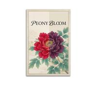 OKNGB Japan Ukiyo-e Style Peony Zen Flower Yin Yang Poster Modern Decorative Canvas Prints - Ideal Wall Art for Family, Game Room, Kids, Boys & Girls Bedroom 20x30inch(50x75cm)