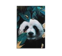 OKNGB Jungle Animal Poster Zen Cute China Panda Poster Decorative Painting Canvas Wall Posters And Art Picture Print Modern Family Bedroom Decor Posters 12x18inch(30x45cm)