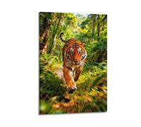 OKNGB Jungle Beast Tiger Hunt Running Poster Poster Decorative Painting Canvas Wall Posters And Art Picture Print Modern Family Bedroom Decor Posters 24x36inch(60x90cm)