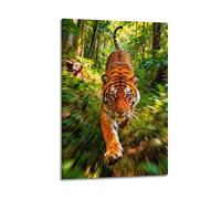 OKNGB Jungle Beast Tiger Hunt Running Poster Poster Decorative Painting Canvas Wall Posters And Art Picture Print Modern Family Bedroom Decor Posters 12x18inch(30x45cm)