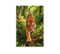 OKNGB Jungle Beast Tiger Hunt Running Poster Poster Decorative Painting Canvas Wall Posters And Art Picture Print Modern Family Bedroom Decor Posters 16x24inch(40x60cm)