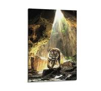 OKNGB Jungle Caves Wild Tiger Territory Poster Poster Decorative Painting Canvas Wall Posters And Art Picture Print Modern Family Bedroom Decor Posters 12x18inch(30x45cm)