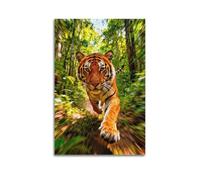 OKNGB Jungle Habitat Bengal Tiger Rainforest Poster Poster Decorative Painting Canvas Wall Posters And Art Picture Print Modern Family Bedroom Decor Posters 20x30inch(50x75cm)