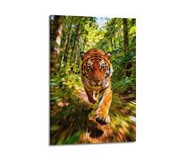 OKNGB Jungle Habitat Bengal Tiger Rainforest Poster Poster Decorative Painting Canvas Wall Posters And Art Picture Print Modern Family Bedroom Decor Posters 12x18inch(30x45cm)
