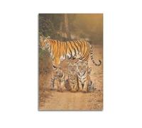 OKNGB Jungle Tiger Family Cubs Habitat Poster Poster Decorative Painting Canvas Wall Posters And Art Picture Print Modern Family Bedroom Decor Posters 20x30inch(50x75cm)