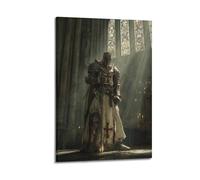 OKNGB Knights Templar Crusaders Religious Churches Poster Poster Decorative Painting Canvas Wall Posters And Art Picture Print Modern Family Bedroom Decor Posters 12x18inch(30x45cm)