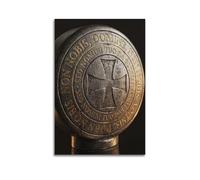 OKNGB Medieval Knight Armor Sacred Seal of The Temple Poster Modern Decorative Canvas Prints - Ideal Wall Art for Family, Game Room, Kids, Boys & Girls Bedroom 20x30inch(50x75cm)