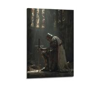 OKNGB Medieval Knights Templar Religious Jihad Poster Poster Decorative Painting Canvas Wall Posters And Art Picture Print Modern Family Bedroom Decor Posters 24x36inch(60x90cm)