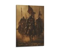 OKNGB Medieval Knights Templar Religious Jihad Poster Poster Decorative Painting Canvas Wall Posters And Art Picture Print Modern Family Bedroom Decor Posters 24x36inch(60x90cm)