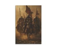 OKNGB Medieval Knights Templar Religious Jihad Poster Poster Decorative Painting Canvas Wall Posters And Art Picture Print Modern Family Bedroom Decor Posters 16x24inch(40x60cm)