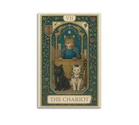 OKNGB Medieval Tarot Astrology Poster The Chariot Poster Decorative Painting Canvas Wall Posters And Art Picture Print Modern Family Bedroom Decor Posters 16x24inch(40x60cm)