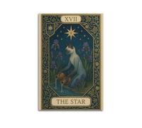 OKNGB Medieval Tarot Astrology Poster The Star Poster Decorative Painting Canvas Wall Posters And Art Picture Print Modern Family Bedroom Decor Posters 12x18inch(30x45cm)