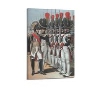 OKNGB Military Poster French Guard Napoleon Grenadiers Poster Decorative Painting Canvas Wall Posters And Art Picture Print Modern Family Bedroom Decor Posters 20x30inch(50x75cm)