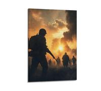 OKNGB Military Tactical War Poster Special Forces Soldiers Silhouette Modern Decorative Canvas Prints - Ideal Wall Art for Family, Game Room, Kids, Boys & Girls Bedroom 16x24inch(40x60cm)
