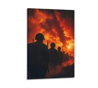 OKNGB Military Tactical War Poster Special Forces Soldiers Silhouette Modern Decorative Canvas Prints - Ideal Wall Art for Family, Game Room, Kids, Boys & Girls Bedroom 16x24inch(40x60cm)