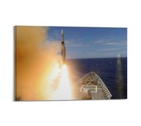OKNGB Missile Cruiser Poster USS Lake Erie CG-70 Poster Decorative Painting Canvas Wall Posters And Art Picture Print Modern Family Bedroom Decor Posters 12x18inch(30x45cm)