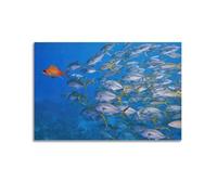 OKNGB Ocean Life Coral Reef Tropical Fish Poster Poster Decorative Painting Canvas Wall Posters And Art Picture Print Modern Family Bedroom Decor Posters 16x24inch(40x60cm)