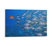 OKNGB Ocean Life Coral Reef Tropical Fish Poster Poster Decorative Painting Canvas Wall Posters And Art Picture Print Modern Family Bedroom Decor Posters 12x18inch(30x45cm)