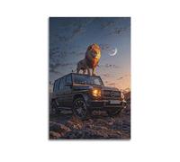 OKNGB Off-road SUV Sports Car Poster G-Class G63 Lion Poster Decorative Painting Canvas Wall Posters And Art Picture Print Modern Family Bedroom Decor Posters 20x30inch(50x75cm)