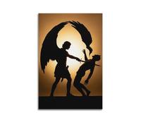 OKNGB Religious Poster St. Michael Angelic Last Judgment Satan Modern Decorative Canvas Prints - Ideal Wall Art for Family, Game Room, Kids, Boys & Girls Bedroom 16x24inch(40x60cm)