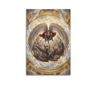 OKNGB Religious Poster St. Michael Angelic Last Judgment Satan Modern Decorative Canvas Prints - Ideal Wall Art for Family, Game Room, Kids, Boys & Girls Bedroom 12x18inch(30x45cm)