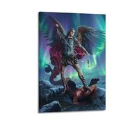 OKNGB Religious Poster St. Michael Angelic Last Judgment Satan Modern Decorative Canvas Prints - Ideal Wall Art for Family, Game Room, Kids, Boys & Girls Bedroom 20x30inch(50x75cm)