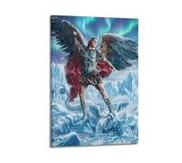OKNGB Religious Poster St. Michael Angelic Last Judgment Satan Modern Decorative Canvas Prints - Ideal Wall Art for Family, Game Room, Kids, Boys & Girls Bedroom 24x36inch(60x90cm)