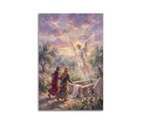 OKNGB Retro Christ Bible Easter Poster He Is Risen Modern Decorative Canvas Prints - Ideal Wall Art for Family, Game Room, Kids, Boys & Girls Bedroom 24x36inch(60x90cm)
