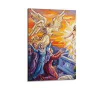 OKNGB Retro Christ Bible Easter Poster He Is Risen Modern Decorative Canvas Prints - Ideal Wall Art for Family, Game Room, Kids, Boys & Girls Bedroom 12x18inch(30x45cm)