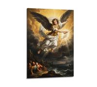 OKNGB Retro Christ Bible Poster Archangel with Everlasting Gospel Modern Decorative Canvas Prints - Ideal Wall Art for Family, Game Room, Kids, Boys & Girls Bedroom 12x18inch(30x45cm)