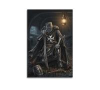 OKNGB Retro Knights Hospitaller Epic Journey Crusaders Poster Modern Decorative Canvas Prints - Ideal Wall Art for Family, Game Room, Kids, Boys & Girls Bedroom 12x18inch(30x45cm)