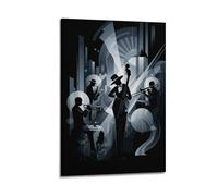 OKNGB Retro Music Poster Jazz Band Harlem Renaissance Poster Decorative Painting Canvas Wall Posters And Art Picture Print Modern Family Bedroom Decor Posters 12x18inch(30x45cm)