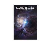 OKNGB Space Nebula Poster Galaxy Collision Cosmic Dance Modern Decorative Canvas Prints - Ideal Wall Art for Family, Game Room, Kids, Boys & Girls Bedroom 12x18inch(30x45cm)
