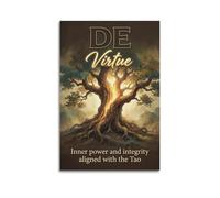 OKNGB Te Ching Quotes Taoism Virtue Art Yin Yang Poster Modern Decorative Canvas Prints - Ideal Wall Art for Family, Game Room, Kids, Boys & Girls Bedroom 24x36inch(60x90cm)