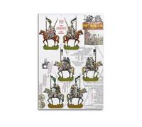 OKNGB Templar Military Poster Medieval Crusade Poster Decorative Painting Canvas Wall Posters And Art Picture Print Modern Family Bedroom Decor Posters 24x36inch(60x90cm)
