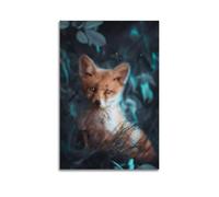 OKNGB Tranquil Zen Forest Animal Poster Fox Poster Decorative Painting Canvas Wall Posters And Art Picture Print Modern Family Bedroom Decor Posters 16x24inch(40x60cm)