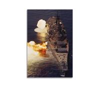 OKNGB US Navy BB-61 Battleship Poster Poster Decorative Painting Canvas Wall Posters And Art Picture Print Modern Family Bedroom Decor Posters 12x18inch(30x45cm)