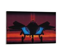 OKNGB USA 5th-Gen Stealth Fighter Poster F-22 Raptor Poster Decorative Painting Canvas Wall Posters And Art Picture Print Modern Family Bedroom Decor Posters 20x30inch(50x75cm)