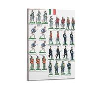 OKNGB Vintage Italian Unification Army Uniforms Poster Poster Decorative Painting Canvas Wall Posters And Art Picture Print Modern Family Bedroom Decor Posters 24x36inch(60x90cm)
