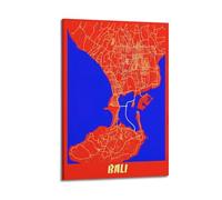 OKNGB Vintage Map Poster Asia Indonesia Bali Decorative Painting Canvas Art Picture 12x18inch(30x45cm)