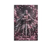 OKNGB Vintage Medieval Crusades Grand Master Templar Poster Modern Decorative Canvas Prints - Ideal Wall Art for Family, Game Room, Kids, Boys & Girls Bedroom 20x30inch(50x75cm)
