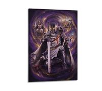 OKNGB Vintage Medieval Crusades Grand Master Templar Poster Modern Decorative Canvas Prints - Ideal Wall Art for Family, Game Room, Kids, Boys & Girls Bedroom 16x24inch(40x60cm)